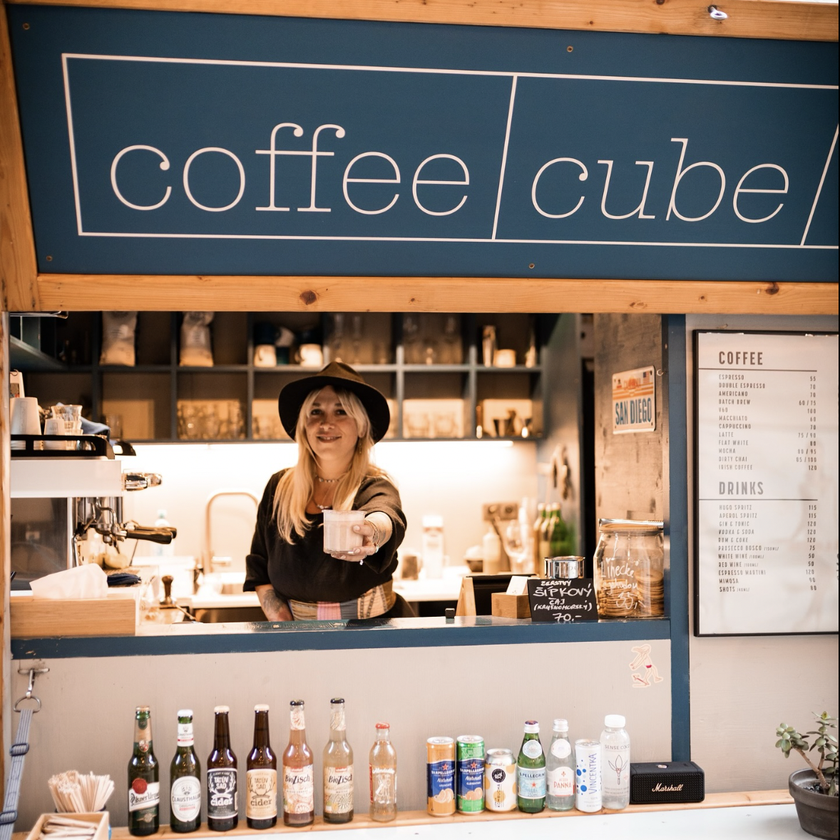 People at coffee Cube